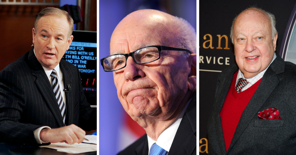 Bill O’Reilly, Rupert Murdoch, and Roger Ailes. (AP Images)