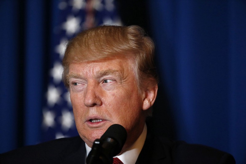 President Donald Trump speaks at Mar-a-Lago in Palm Beach, Fla., after the U.S. fired a barrage of cruise missiles into Syria Thursday night, April 6, 2017. CREDIT: AP/ Alex Brandon