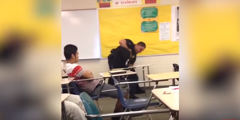 An SRO grabbed a South Carolina high school student and slammed her to the ground in 2015. CREDIT: YouTube