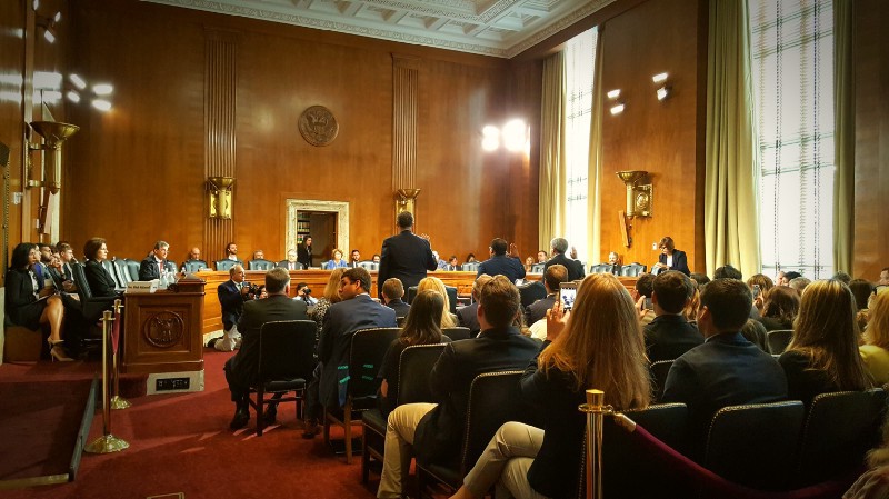 Sen. Lisa Murkowski (R-AK) presides over the confirmation hearing of two nominees to the Federal Energy Regulatory Commission and a deputy energy secretary nominee. CREDIT: Beyond Extreme Energy