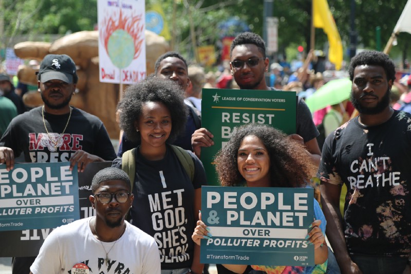 A group of students from Morehouse College, Spelman College and the University of Georgia (left to right): Caleb Smiley, Canaan Gary, Asha Williams, Michael Allen, Trevonn Gyles, Kaylah Oates-Marable, and Montrael Green. CREDIT: Nexus Media