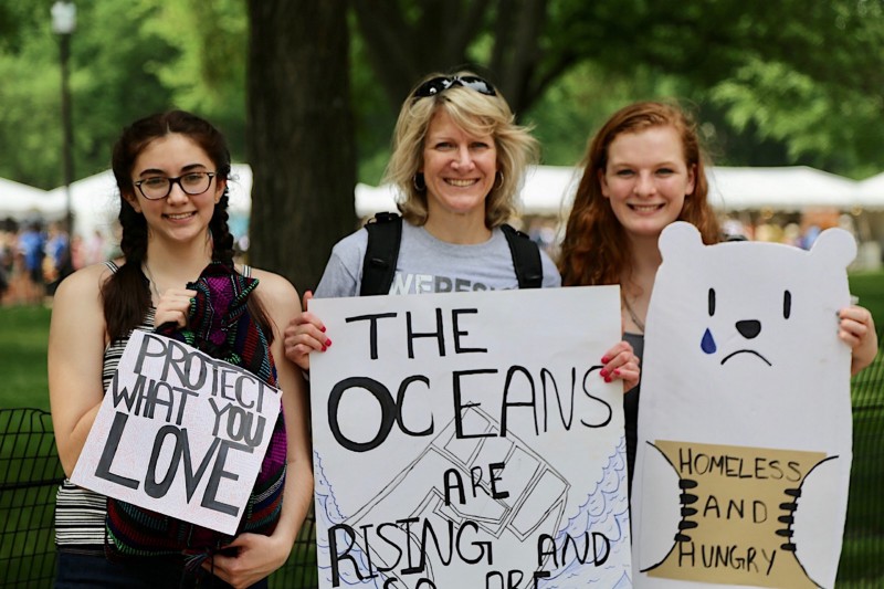 Maya Sopory (left), Theresa Olechiw (center), and Claire Olechiw (right). CREDIT: Nexus Media