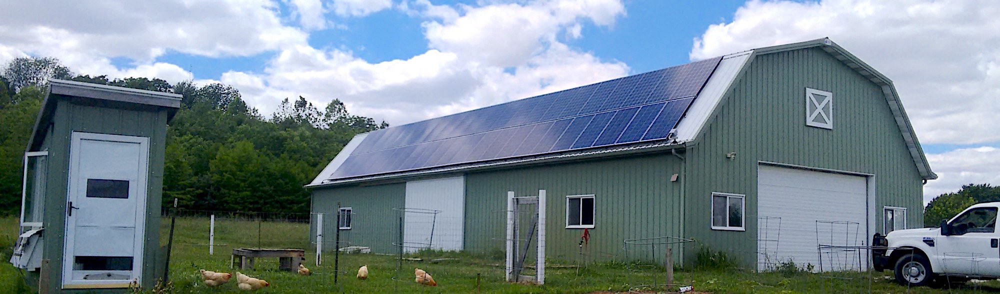 Solar panels on a barn in Indiana. CREDIT: Rectify Solar
