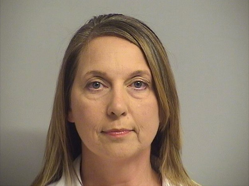 Officer Betty Jo Shelby shot and killed Terence Crutcher in September. She says she believed he was making a move for a gun. He was unarmed. CREDIT: Tulsa County Inmate Information Center via AP