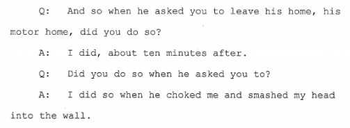 An exchange between Rusty Hardin and Patricia Driscoll at the PFA hearing on December 16, 2014.