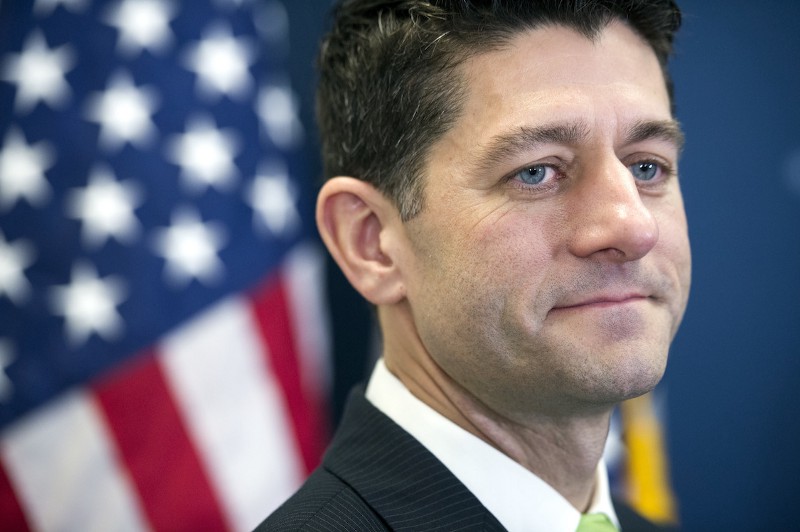 House Paul Ryan of Wis. meets with reporters on Capitol Hill in Washington, Tuesday, May 2, 2017, following the Republican Caucus meeting. CREDIT: AP/Cliff Owen