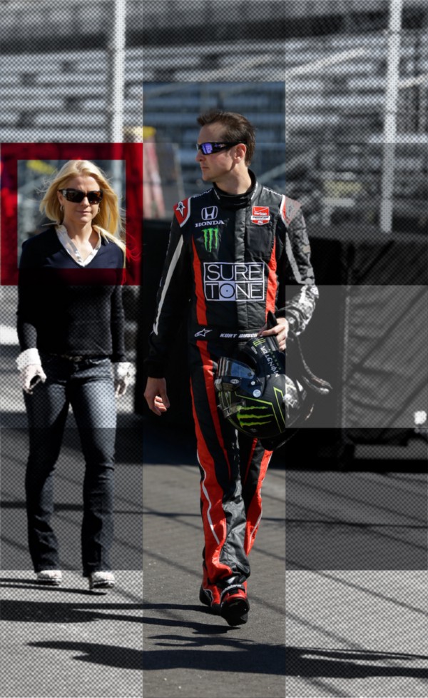 Patricia Driscoll and Kurt Busch. CREDIT: AP Photo/Adam Peck