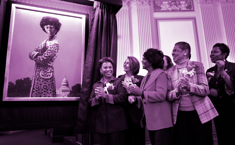 Unveiling of the portrait of the late New York Rep. Shirley Chisholm, marking the 40th anniversary of Chisholm’s swearing in as a member of the House. March 3, 2009. CREDIT: AP Photo/Manuel Balce Ceneta