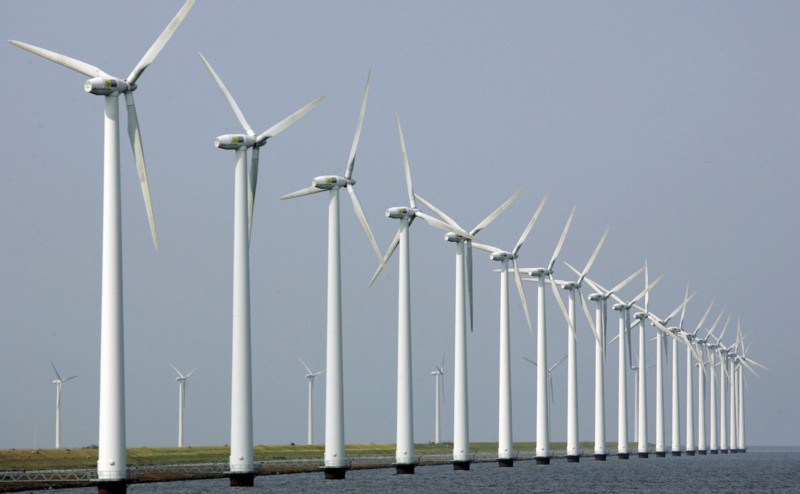 A Dutch offshore wind farm: CREDIT: AP/Peter Dejong, File