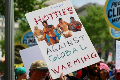 Protest signs at the climate march. CREDIT: Nexus Media