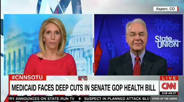 Dana Bash and HHS Secretary Tom Price CREDIT: CNN screenshot