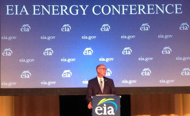 Rep. Greg Walden (R-OR), chairman of the House Energy and Commerce Committee, speaks Monday at the EIA’s annual energy conference in Washington, D.C. CREDIT: Mark Hand/ThinkProgress