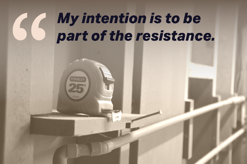 Claire’s basement is a work in progress in anticipation of taking part of the home sanctuary movement. CREDIT: Jack Jenkins/ Diana Ofosu