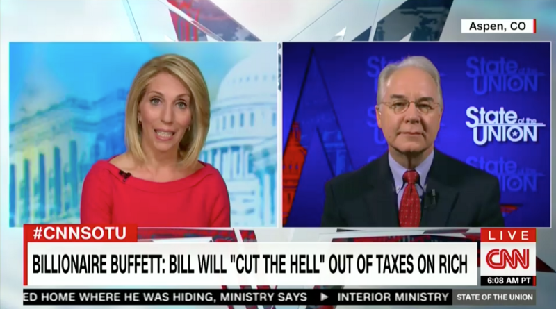 CNN’s Dana Bash questions Health and Human Services Secretary Tom Price about Medicaid on Sunday. (CNN via Snapstream)