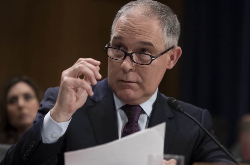 Environmental Protection Agency Administrator-Scott Pruitt defended the Trump administration’s proposed cuts to the EPA in its FY18 budget. CREDIT: AP Photo/J. Scott Applewhite