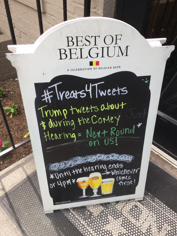 Union Pub promises #Treats4Tweets. CREDIT: Jessica Goldstein