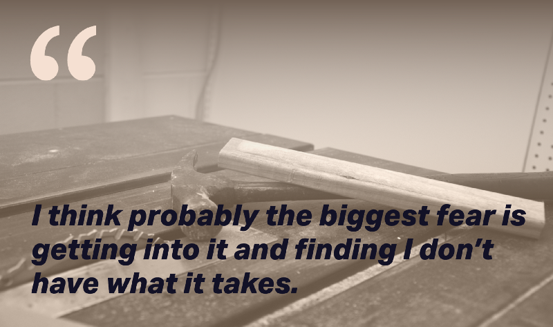 Claire’s basement is a work in progress in anticipation of taking part of the home sanctuary movement. CREDIT:Jack Jenkins/ Diana Ofosu