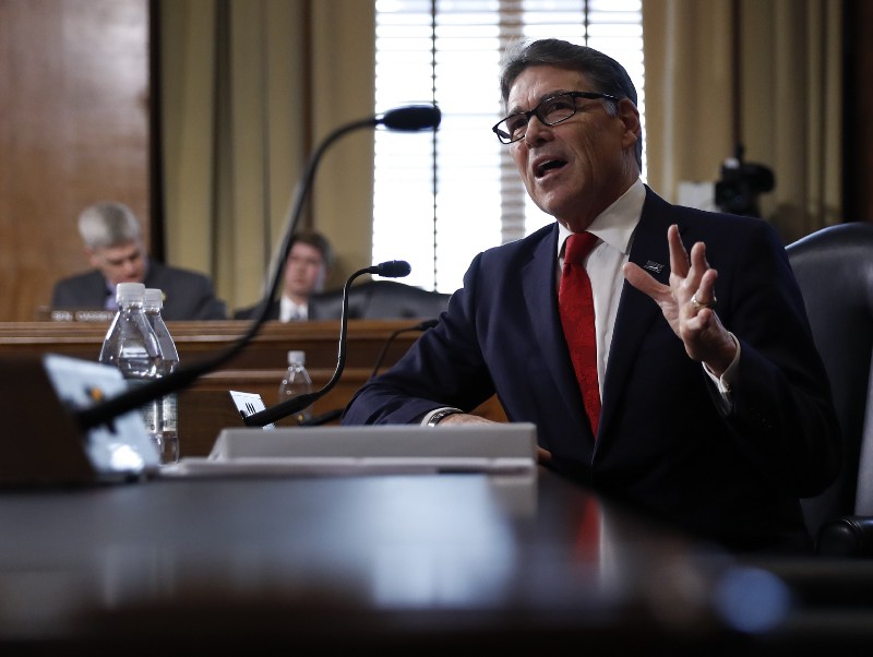Energy Secretary Rick Perry was called to testify on the administration’s FY18 budget for his agency. CREDIT: AP Photo/Carolyn Kaster