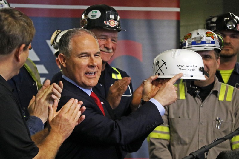 Environmental advocates call on EPA Administrator Scott Pruitt to value clean water over the financial health of the coal industry. CREDIT: AP Photo/Gene J. Puskar