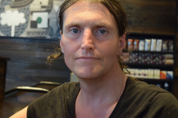 Xena Grandichelli woke up Thursday morning at 4 a.m. and got ready to protest. She participated in three different protests that day, before the big Senate health vote. Credit: Amanda Gomez/ThinkProgress