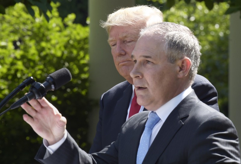 President Donald Trump and EPA Administrator Scott Pruitt. CREDIT: AP/Susan Walsh