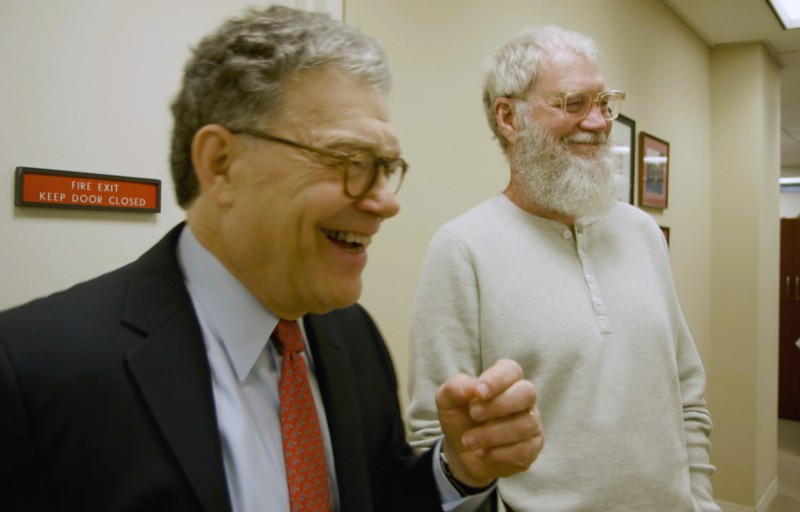 Sen. Al Franken (D-MN) and David Letterman. CREDIT: The Years Project