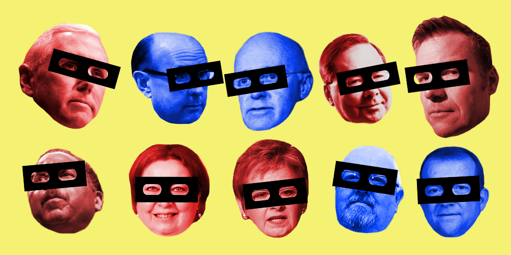 The members of Trump’s Commission on Voting Integrity. CREDIT: Diana Ofosu