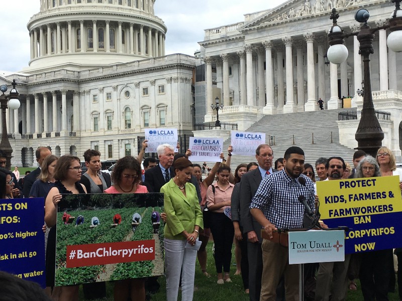 Congressional members and activists call for congressional action on banning pesticides in Washington, D.C. on July 25, 2017. CREDIT: Esther Yu Hsi Lee/ThinkProgress
