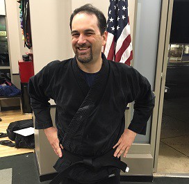 That’s me looking haggard and gross after a workout I’m capable of doing because I have health insurance. CREDIT: Photo courtesy of the author.