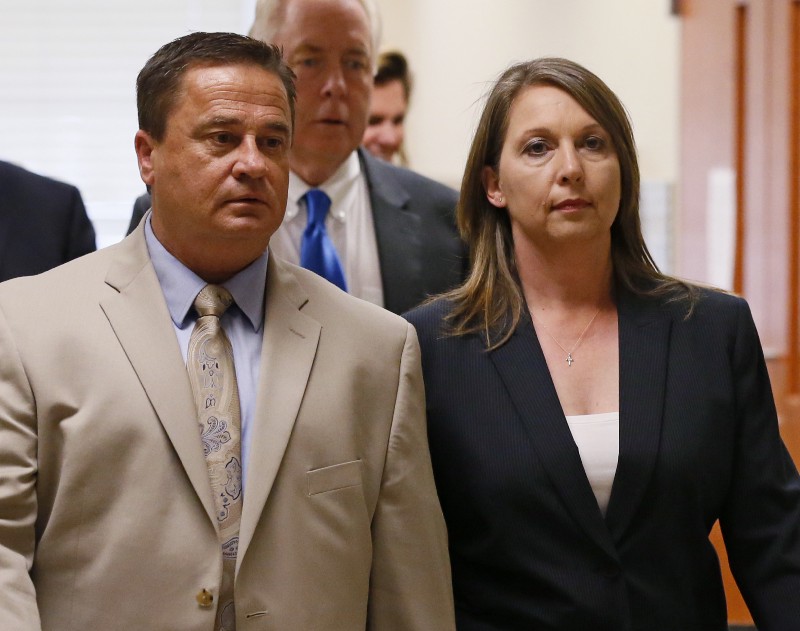 Betty Jo Shelby leaving court in May. CREDIT: AP Photo/Sue Ogrocki