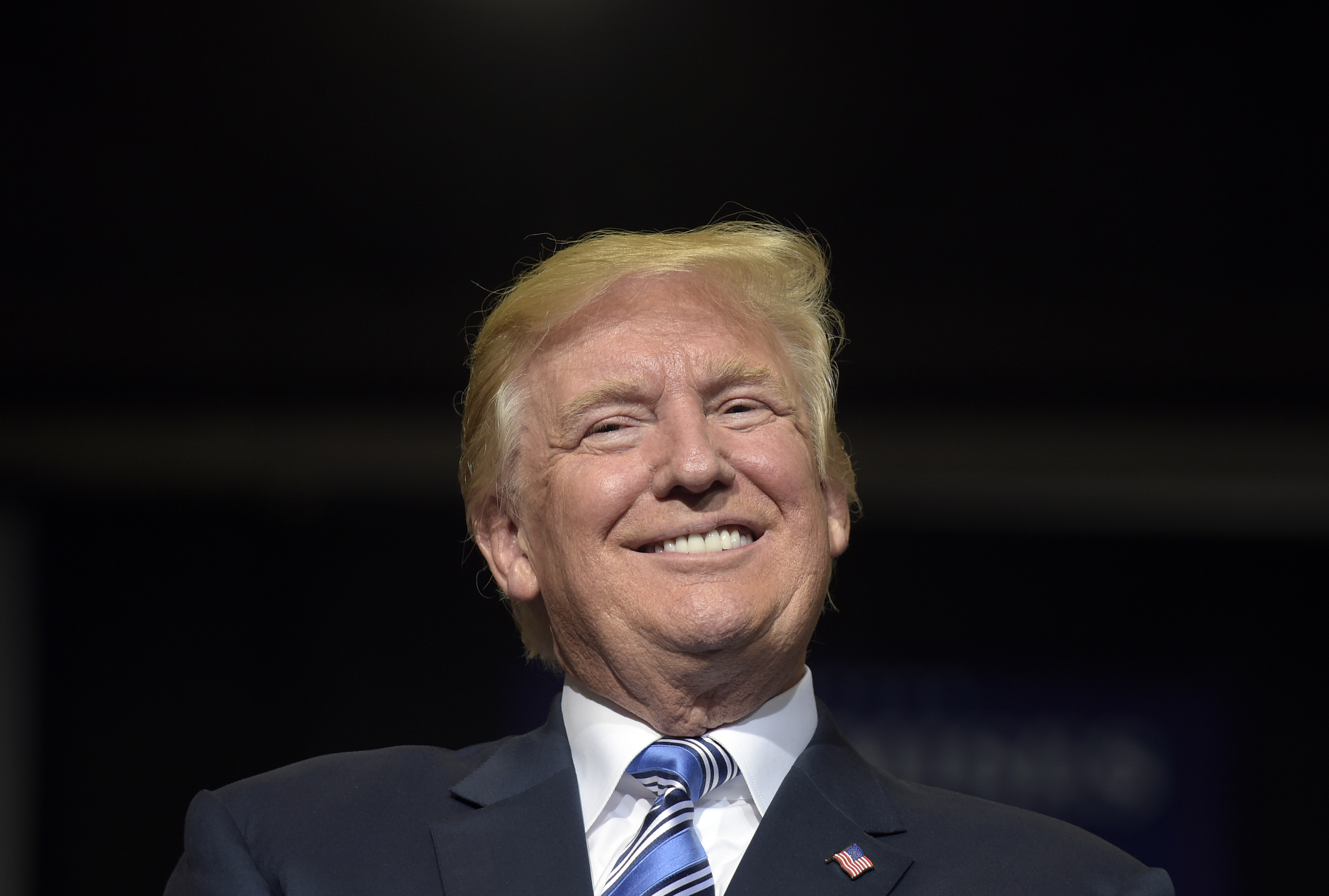 President Donald Trump at West Virginia rally. (AP Photo/Susan Walsh)