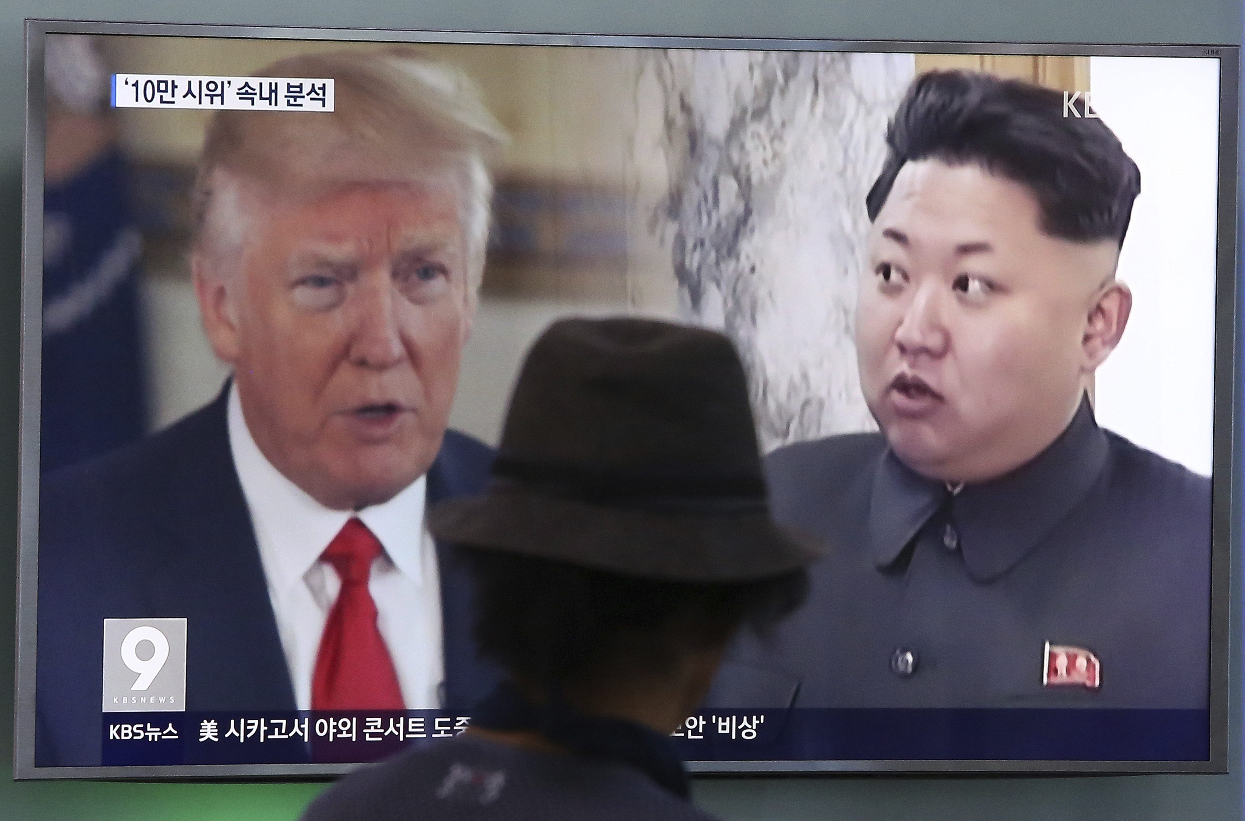 North Korea wasted little time in calling Trump on his bluff, releasing plans to test missiles around Guam within two hours of his "fire and fury" threat CREDIT: AP Photo/Ahn Young-joon