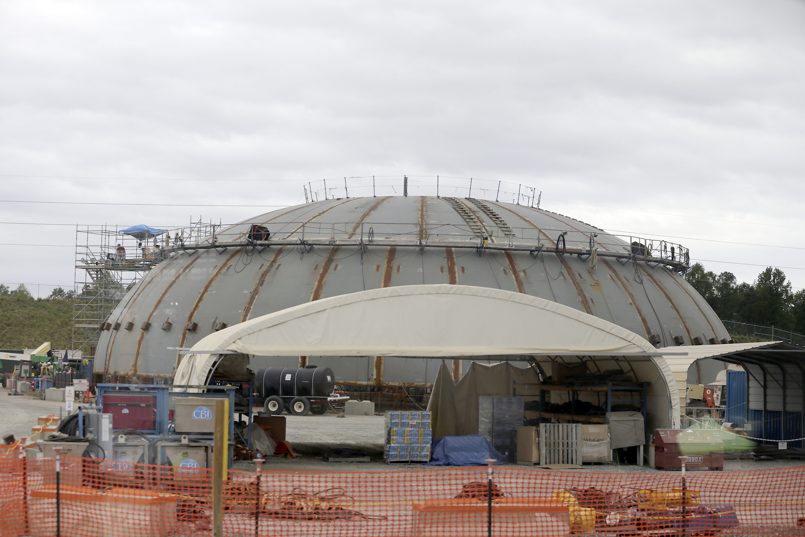The V.C. Summer Nuclear Station in South Carolina, September 2016. Construction was recently suspended. CREDIT: AP/Chuck Burton.