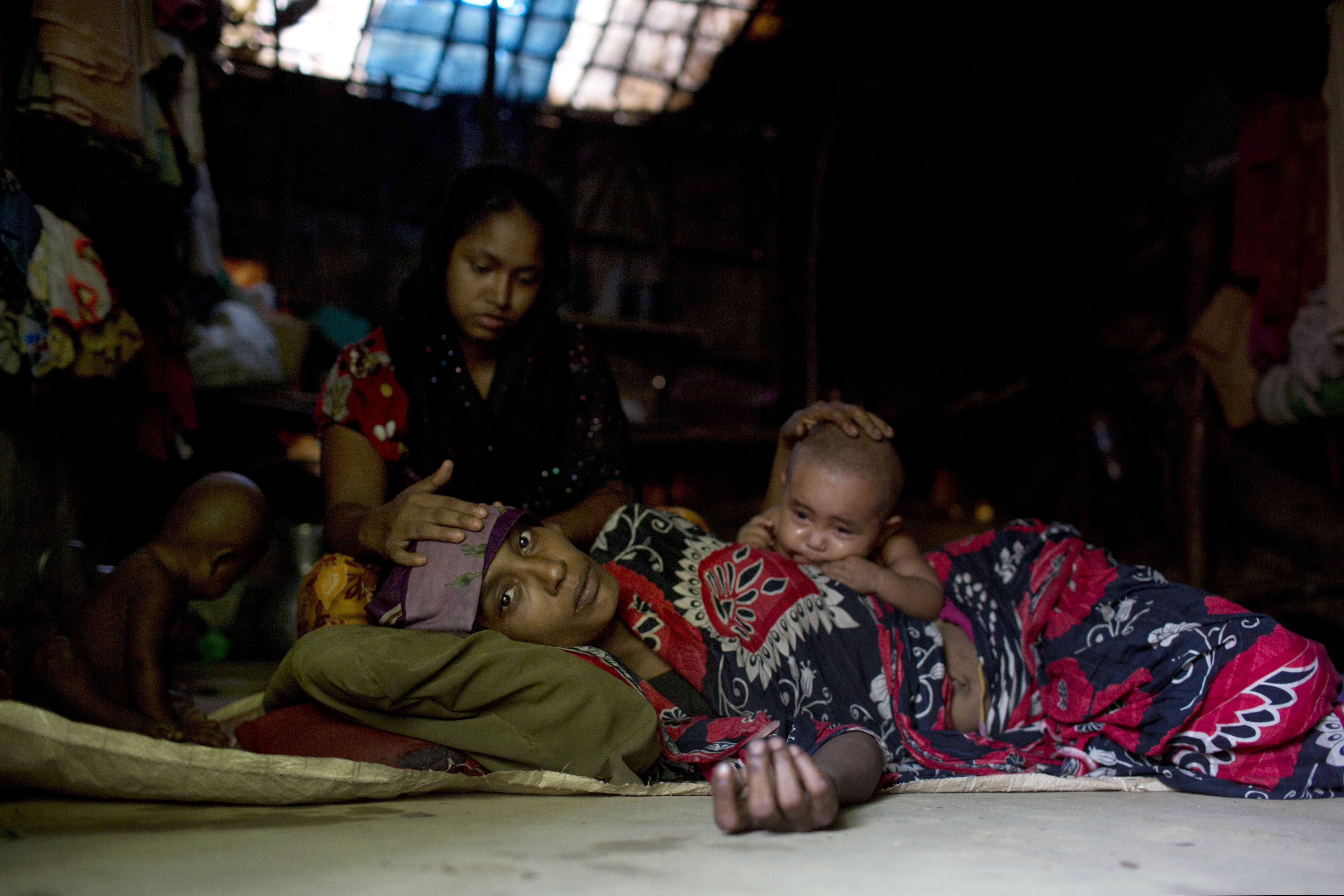 Tens out thousands of Rohingya have ended up in Bangladesh in camps already teeming with those fleeing violence in Myanmar CREDIT: AP Photo/A.M. Ahad