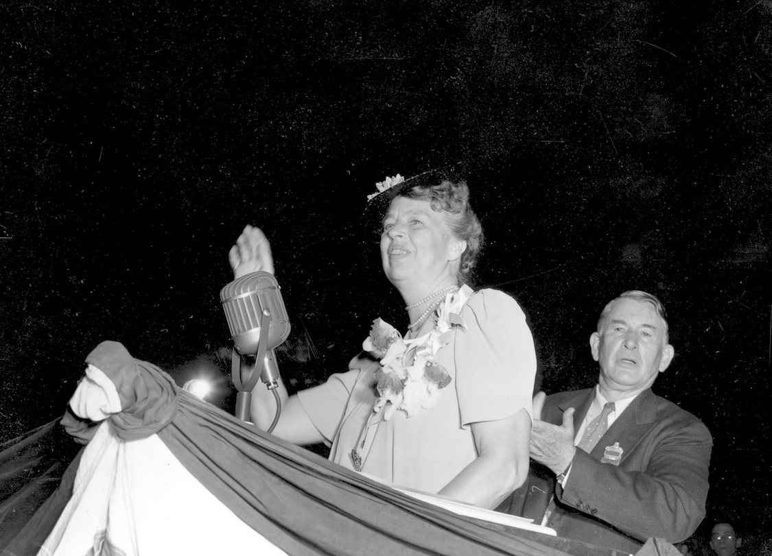 Eleanor Roosevelt at Democratic National Convention in 1940. CREDIT: AP