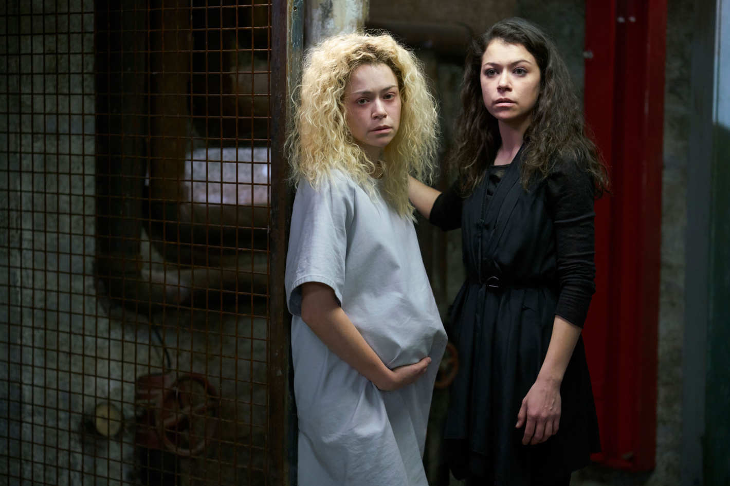 Tatiana Maslany as Helena and Sarah in the series finale of "Orphan Black." CREDIT: Ken Woroner/BBC America