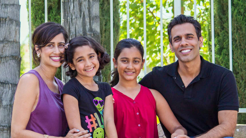 The Shah-Brar family. CREDIT: via the Los Angeles Times.