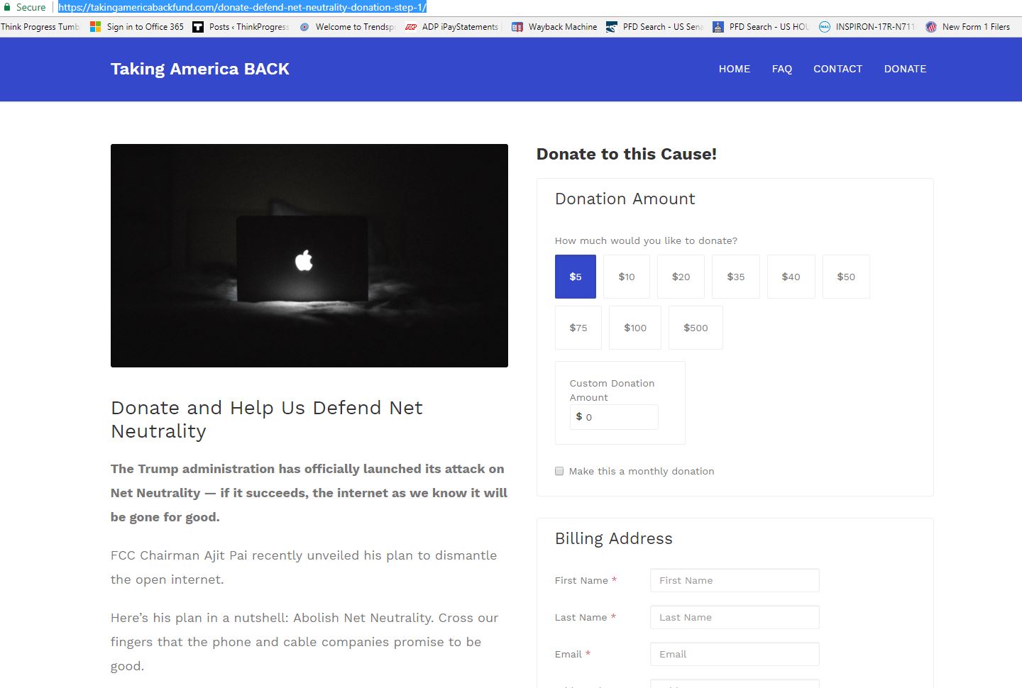 CREDIT: Taking America Back Fund website