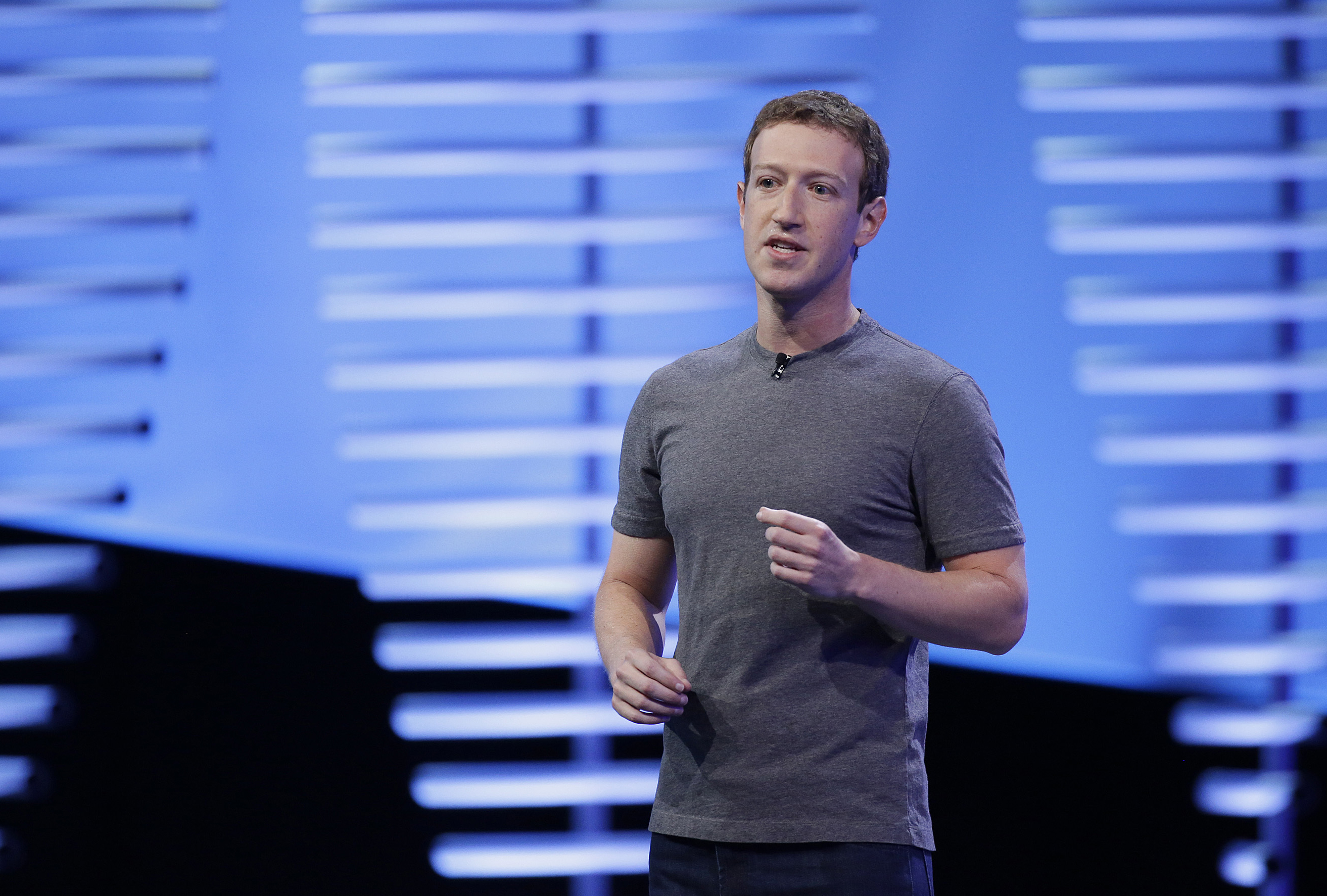 FILE- Facebook CEO Mark Zuckerberg speaks during the keynote address at the F8 Facebook Developer Conference in San Francisco. (AP Photo/Eric Risberg, File)