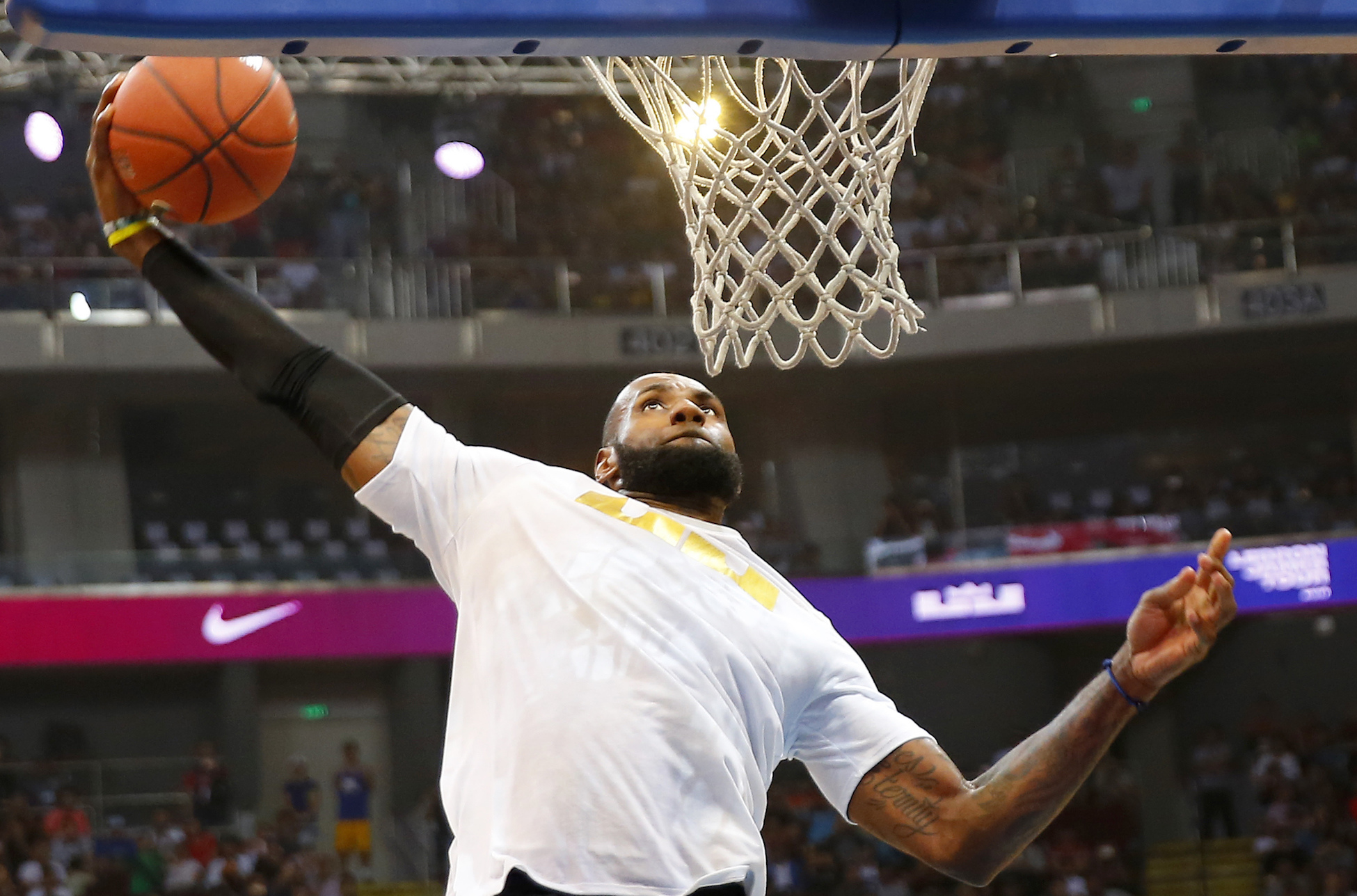 Three-time NBA champion LeBron James of the Cleveland Cavaliers. (CREDIT: AP Photo/Bullit Marquez)