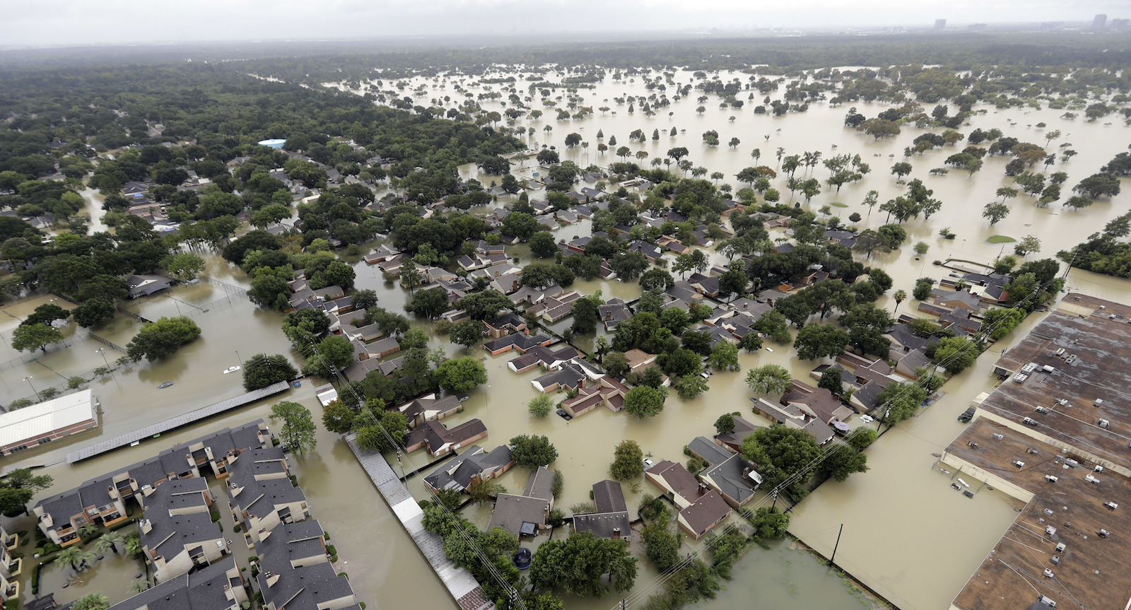 Flooding from Harvey in Houston Tuesday, August 29, 2017. CREDIT: AP/David J. Phillip