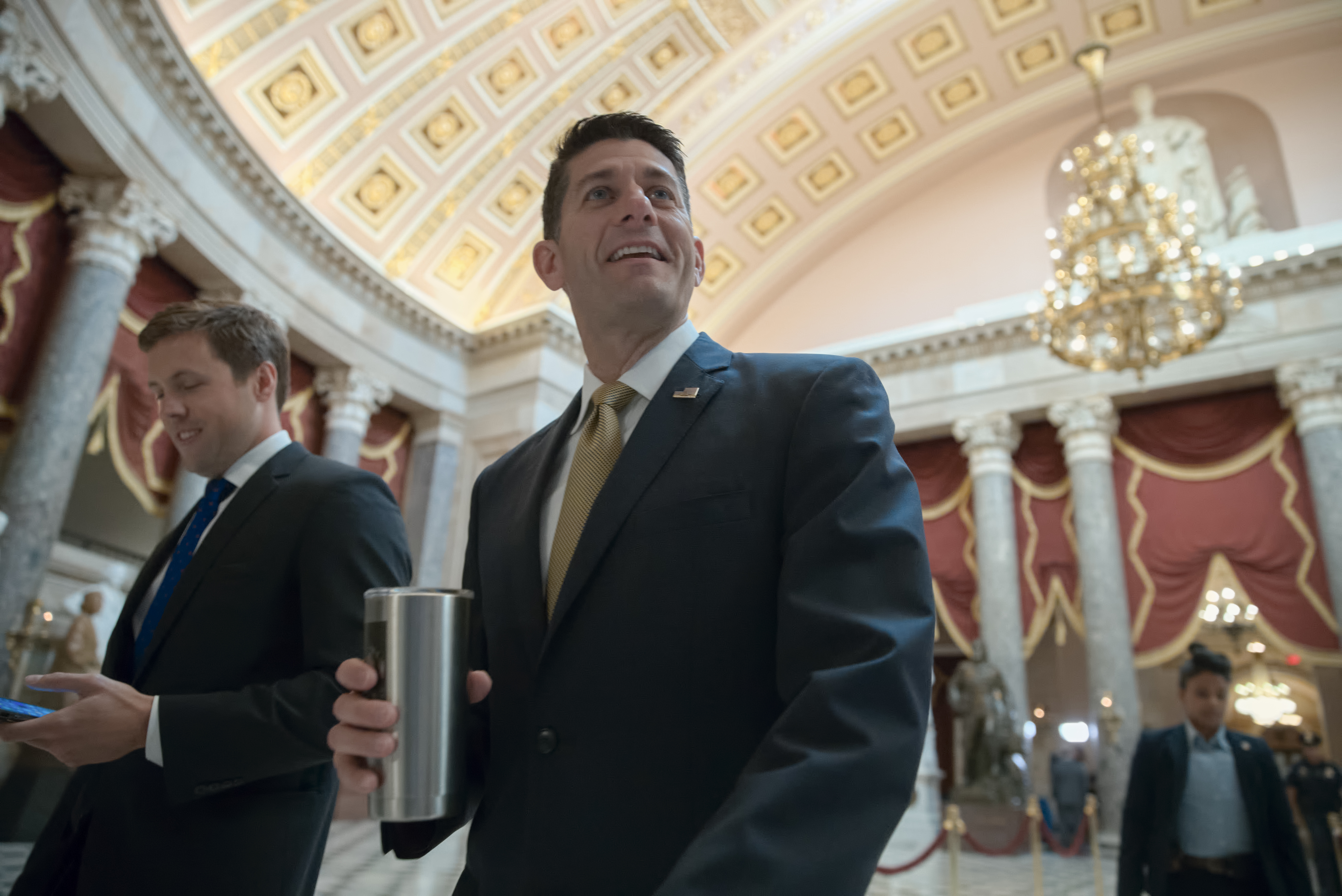 Speaker of the House Paul Ryan, to a vote at the Capitol in Washington, Thursday morning, Sept. 14, 2017. CREDIT: AP/J. Scott Applewhite
