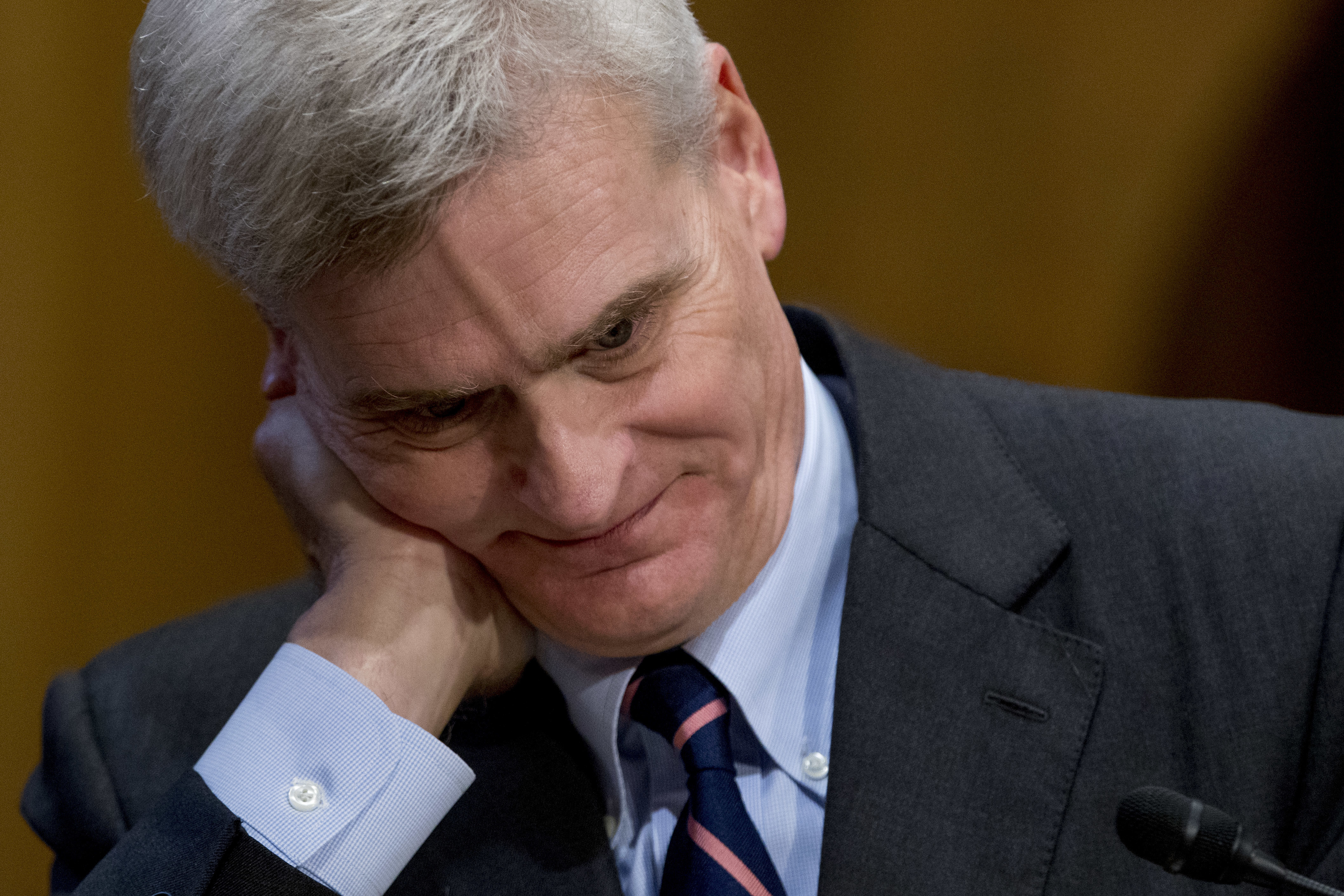 Sen. Bill Cassidy (R-LA) attends a Senate Finance Committee hearing to consider the Graham-Cassidy health care proposal. (AP Photo/Andrew Harnik)