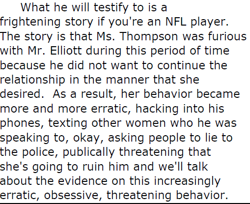 Screenshot via Ezekiel Elliott's appeal hearing transcript