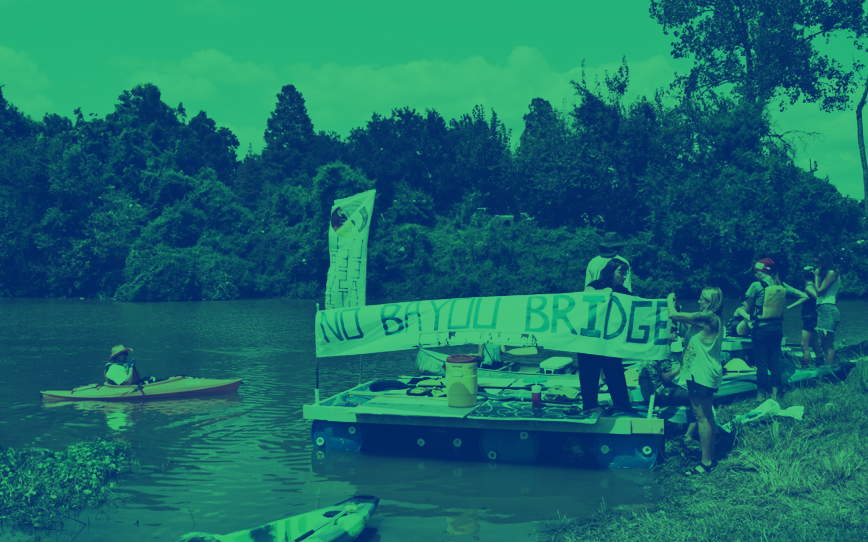 Bayou Bridge Pipeline protesters. CREDIT: Aviva Shen/Diana Ofosu, ThinkProgress