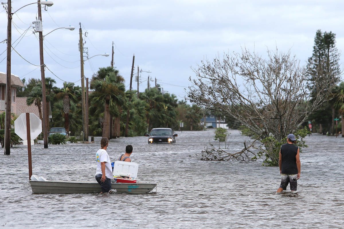 On September 11, 2017, Hurricane Irma caused major flooding and damage in Flagler, Florida. CREDIT: Florida Power & Light