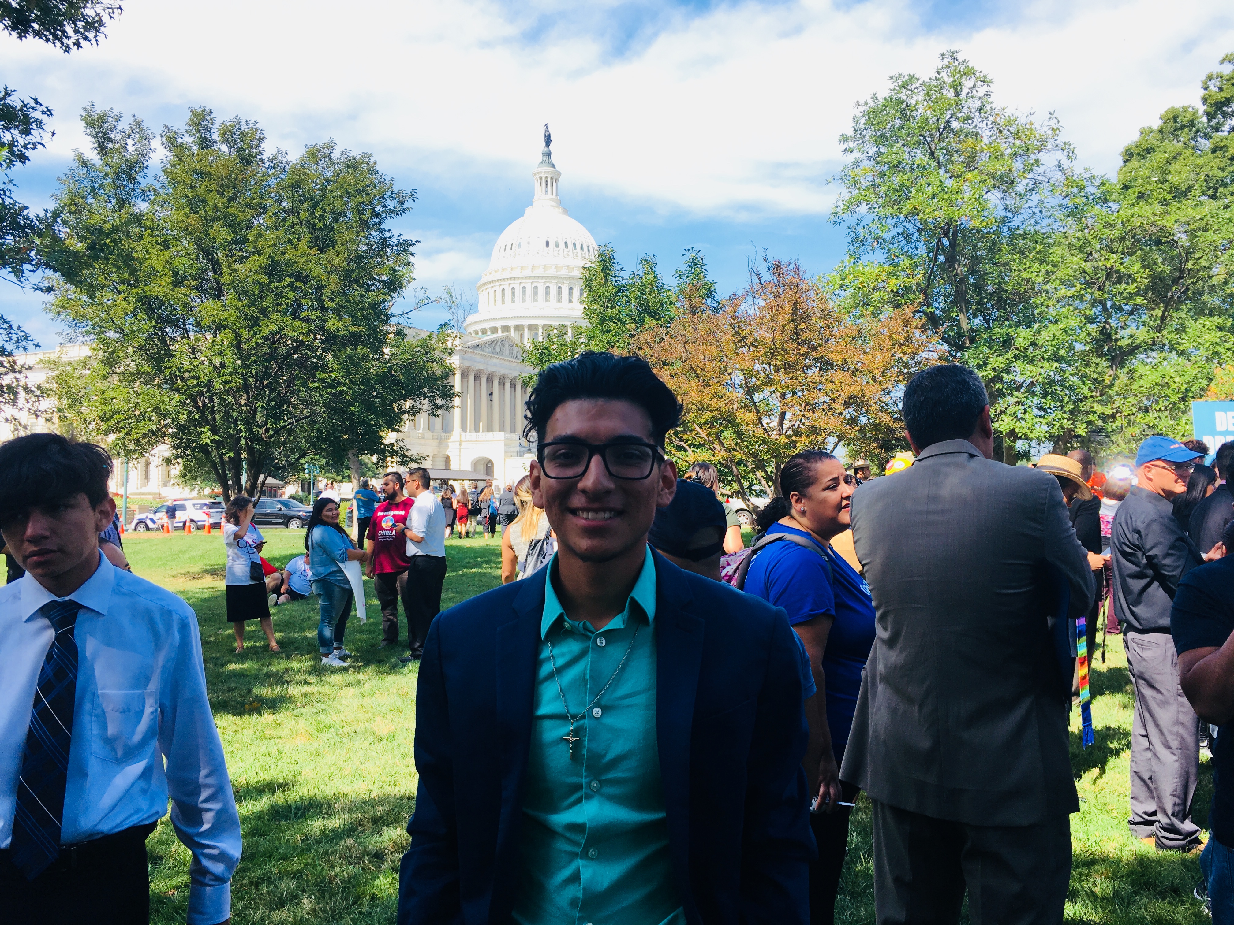 Jorges Fuentes, a DACA recipient from Mobile, Alabama, at a rally in Washington, D.C. on September 26, 2017. CREDIT: Esther Yu Hsi Lee