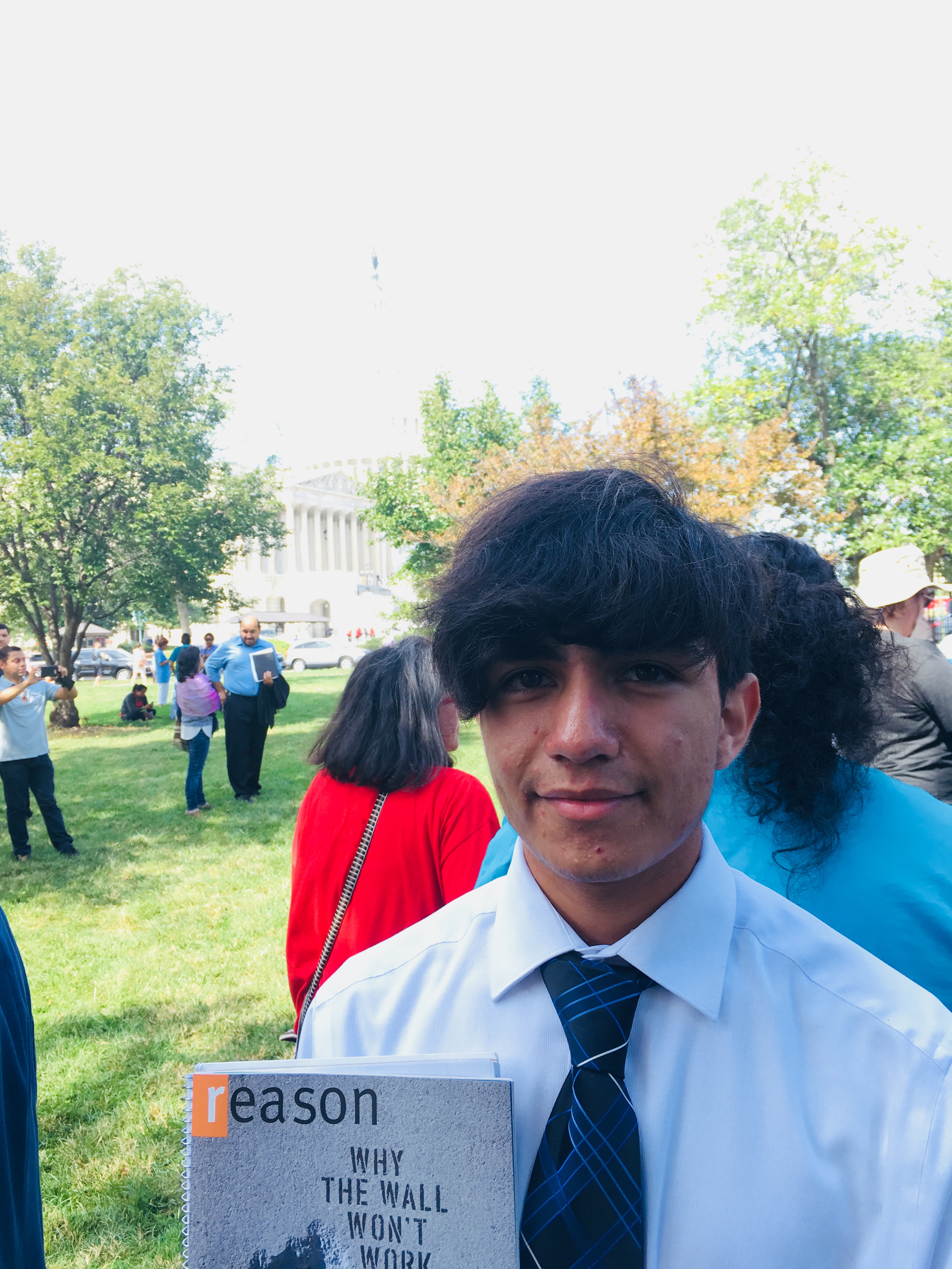 JP Palacios, a DACA recipient from Grand Rapids, Michigan, at a rally in Washington, D.C. on September 26, 2017. CREDIT: Esther Yu Hsi Lee