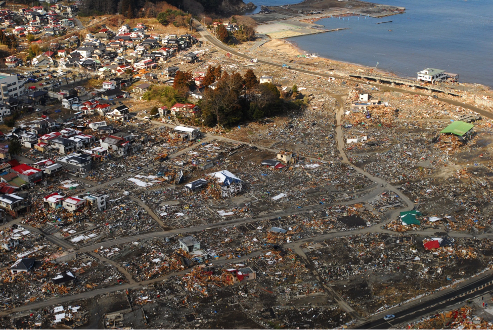 The Japanese city after the March 2011 earthquake and tsunami. Credit: City of Higashimatsushima via RenewableEnergyWorld.com.