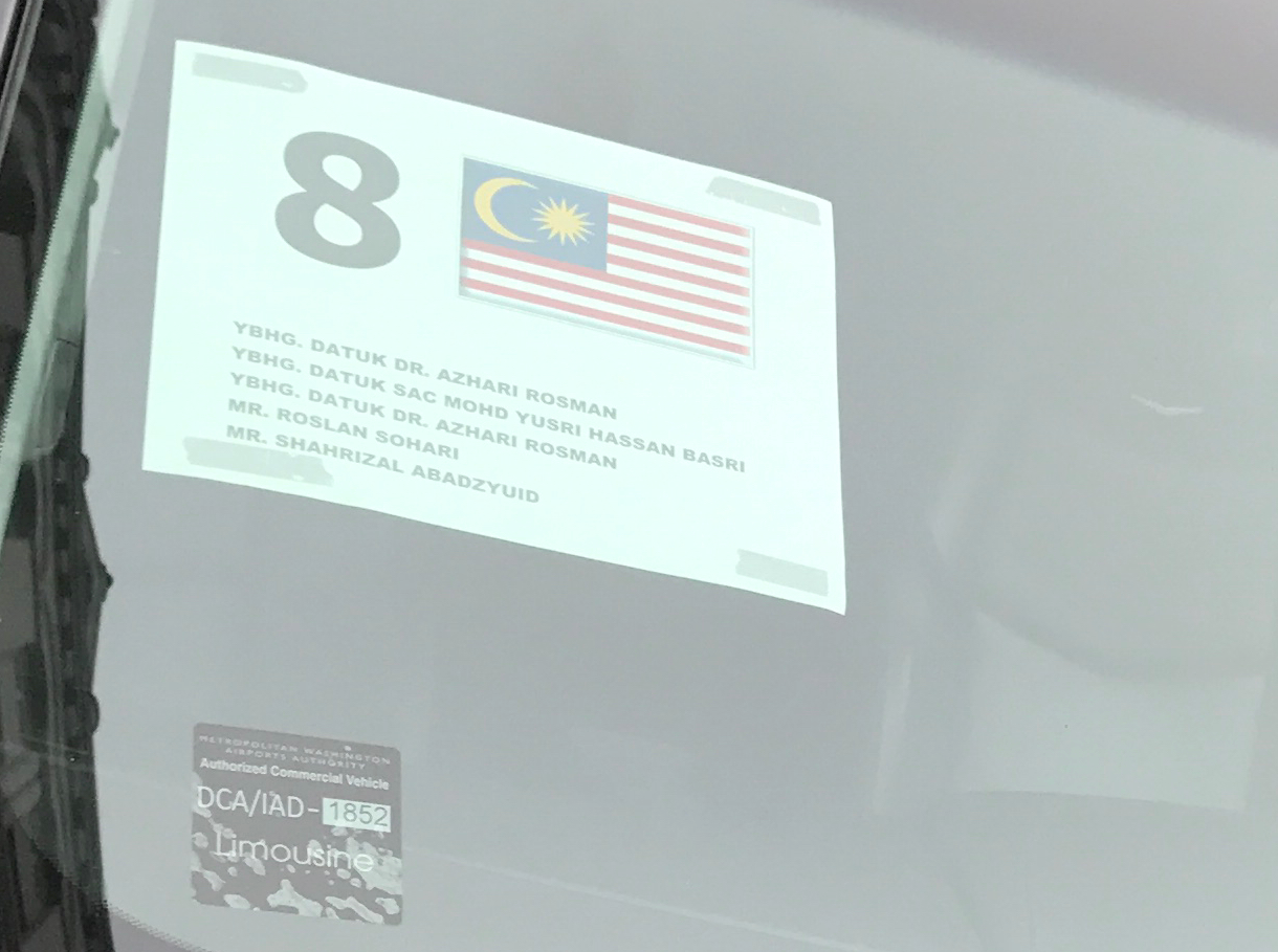 A closeup of one of the vehicles parked outside of the Trump International Hotel CREDIT: ThinkProgress